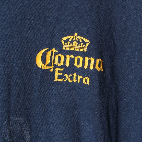 Corona Shirt Mens Blue Beer Mexican Lager Tee - Picture 5 of 9
